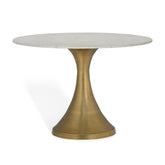 Funnel Marble Brass Dining Table