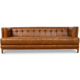 Mara Tufted Leather Sofa