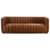 April Tight Back Leather Couch