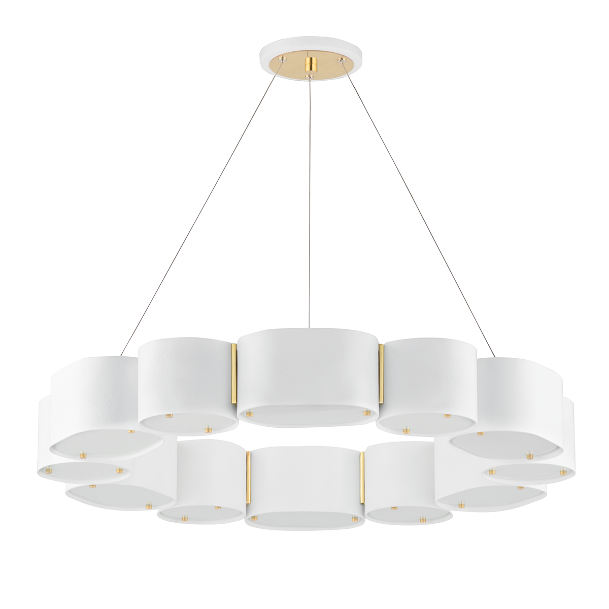 Soft White/Vintage Brass