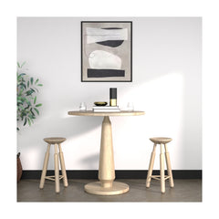 Dowel Solid Oak Counter Table