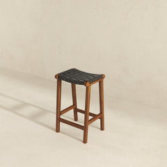 James Genuine Leather Counter Stool