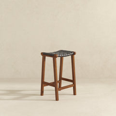 James Genuine Leather Counter Stool