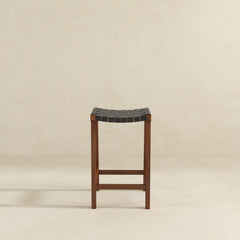 James Genuine Leather Counter Stool