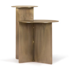 Eclipse Antique Brass Side Table