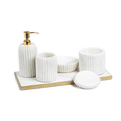 Mannara 15-Inch Long  Marble Vanity Tray