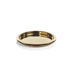 Round Gold Stainless Steel Serving Tray