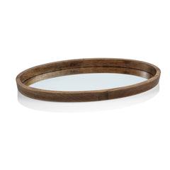 Legacy Oval Mango Wood Wall Mirror / Tray