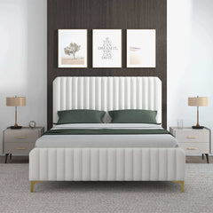 Valery King Size Boucle Platform Bed