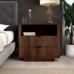 Lola Nightstand 2-Drawer Bed Side Table
